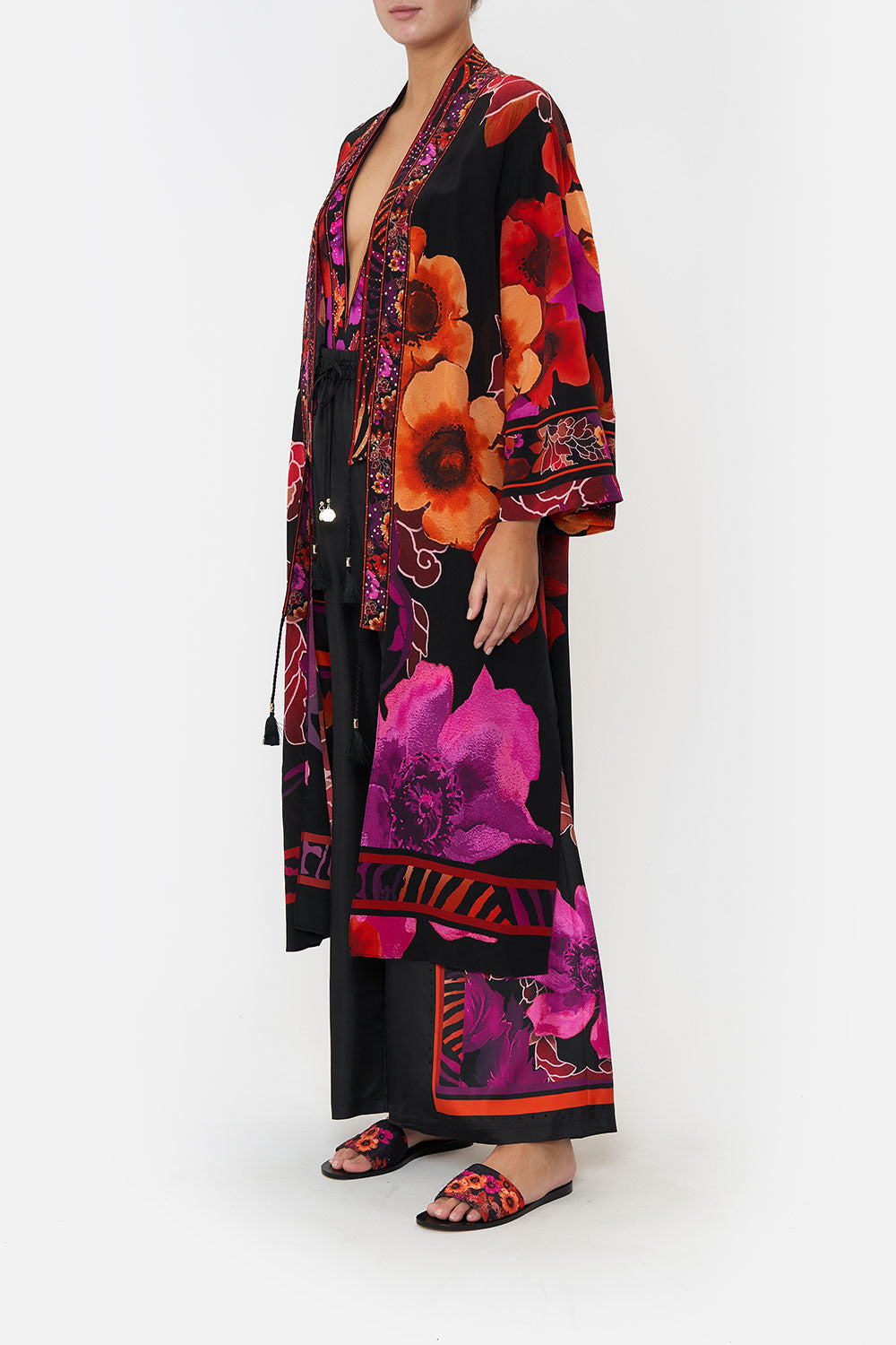 LONG LAYER WITH NECKBANDS MIDNIGHT POPPY