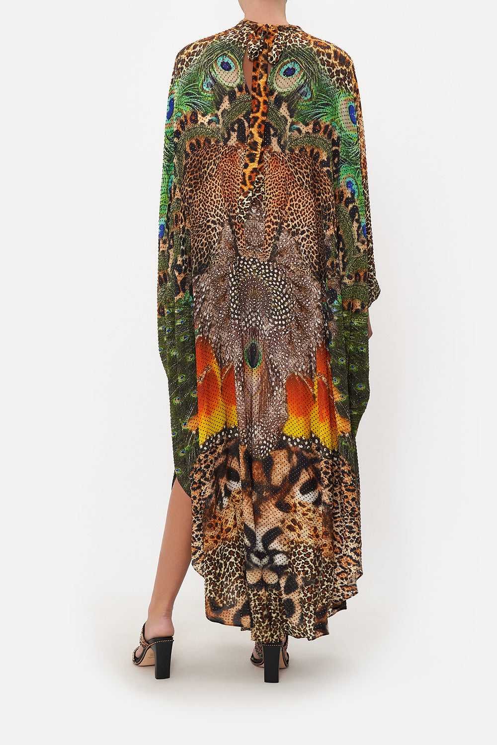 HIGH COLLAR KAFTAN WITH TIE SURREALIST XANADU