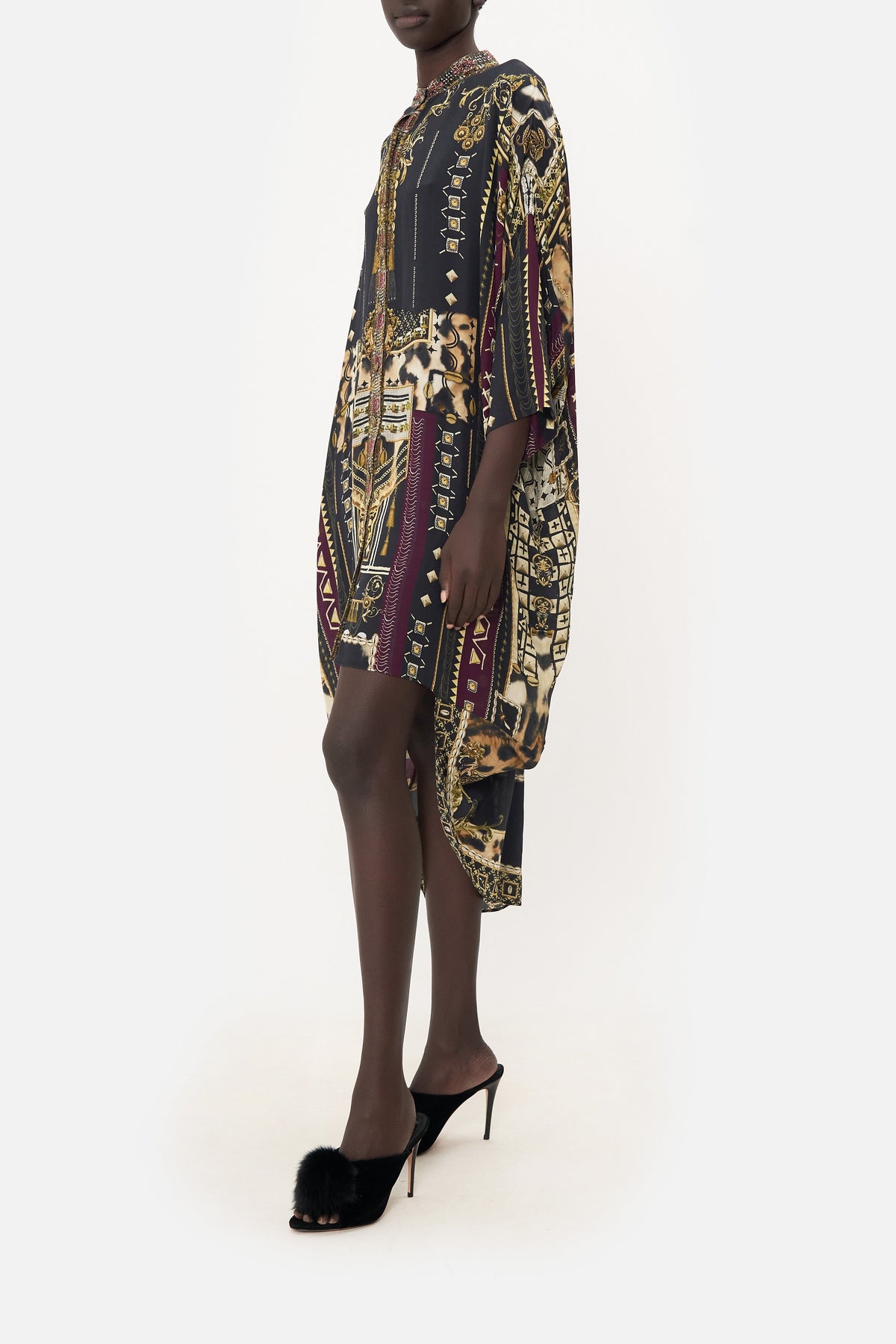 SCOOP BACK SHIRT DRESS DESERT DREAMS