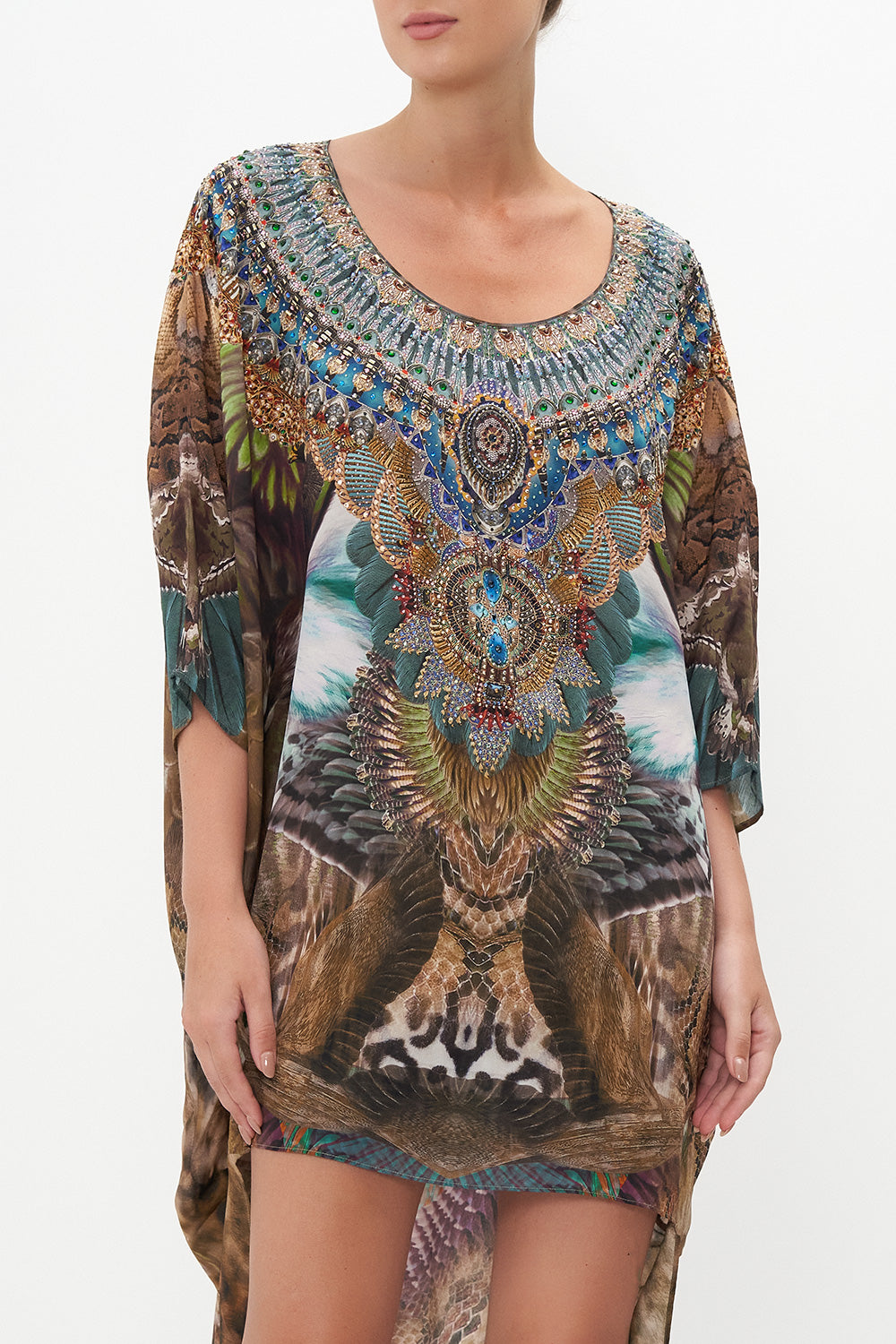 SCOOP BACK HEM DRESS CALL OF THE FALCON