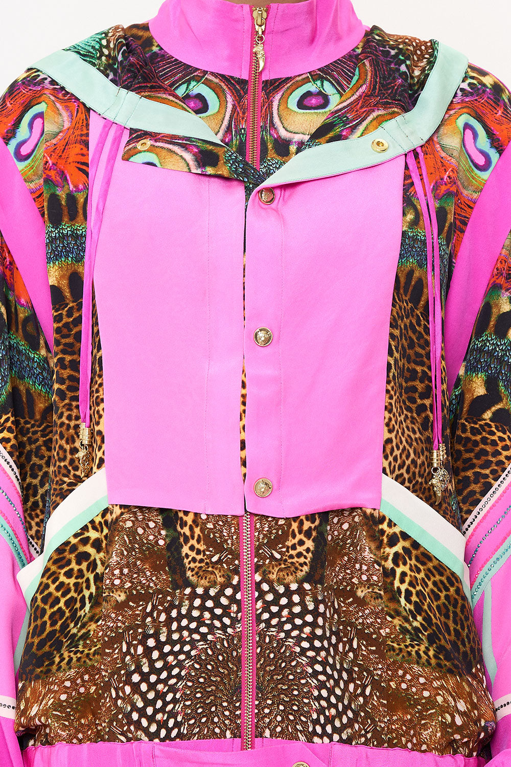 PANEL DETAIL HOODED JACKET XANADU RISING