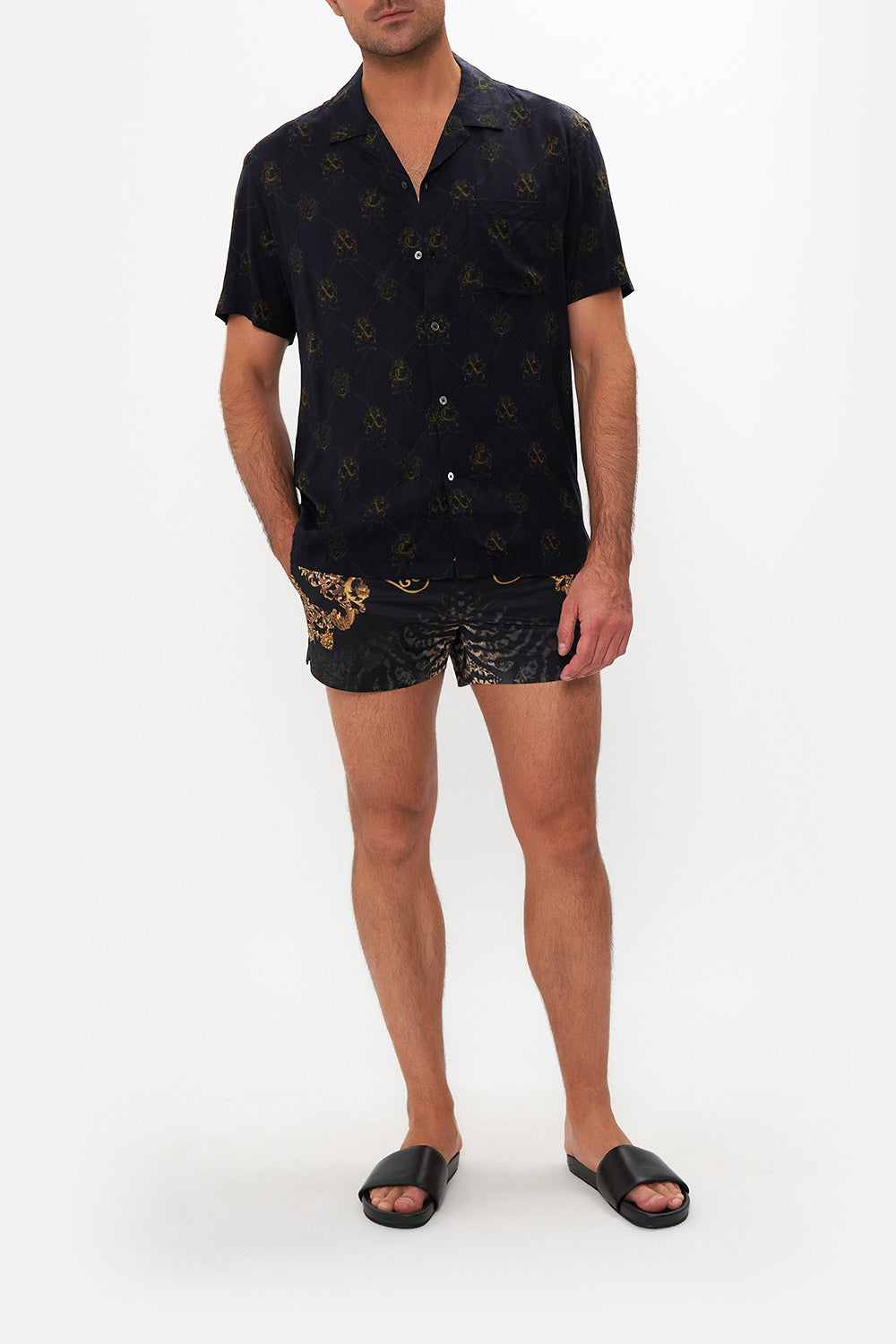 SHORT SLEEVE CAMP COLLARED SHIRT SHADOWS OF ARMADA