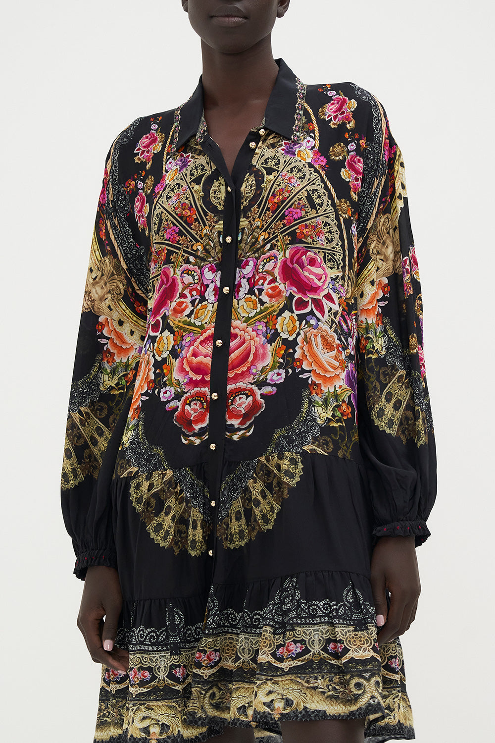 TIERED SHIRT DRESS DANCE WITH DUENDE