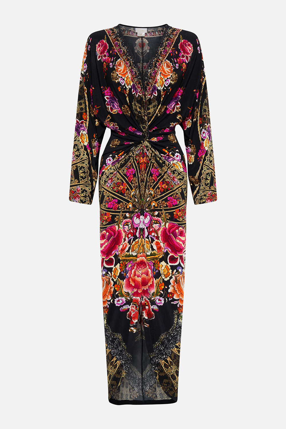 LONG SPLIT FRONT TWIST DRESS DANCE WITH DUENDE