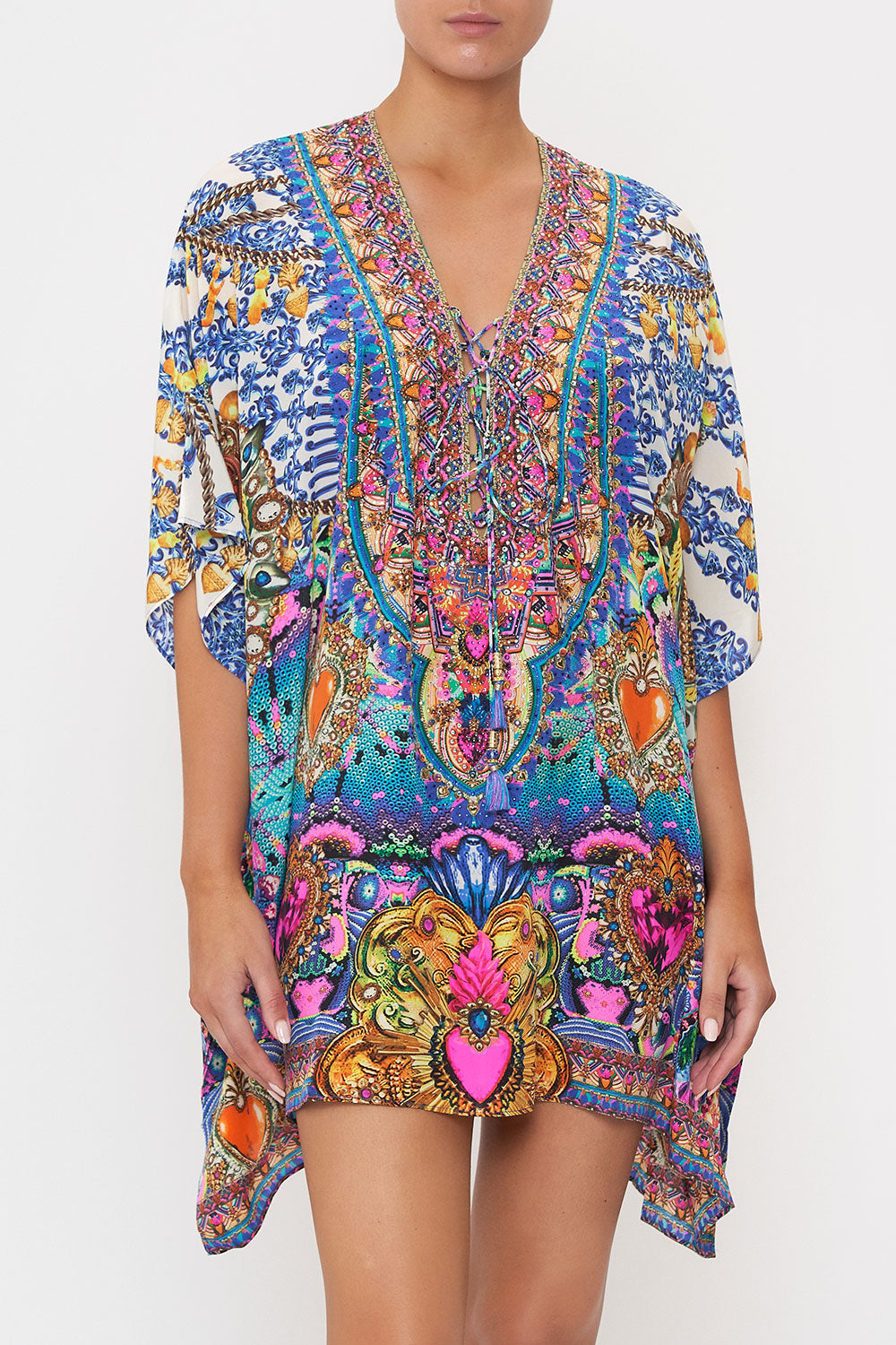 SHORT LACE UP KAFTAN LUCKY CHARMS