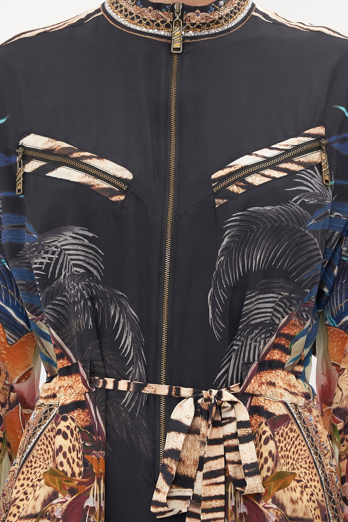 DRAWSTRING ZIP JUMPSUIT NATURAL INSTINCT