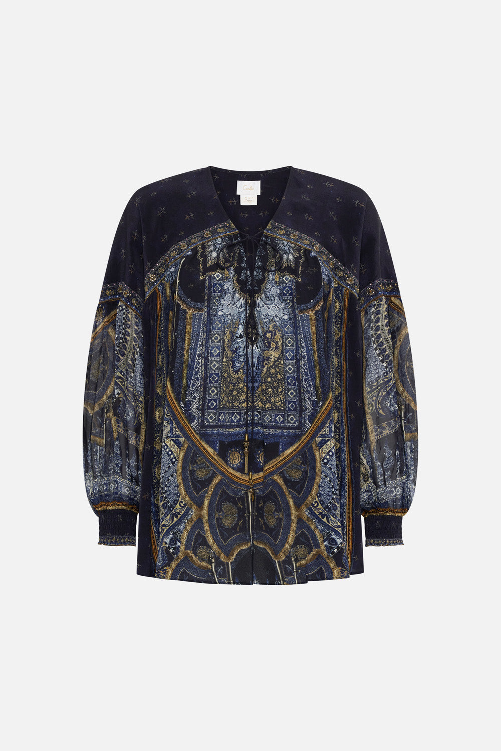 BLOUSON BLOUSE WITH NECK TIE FOREVER FAMILY