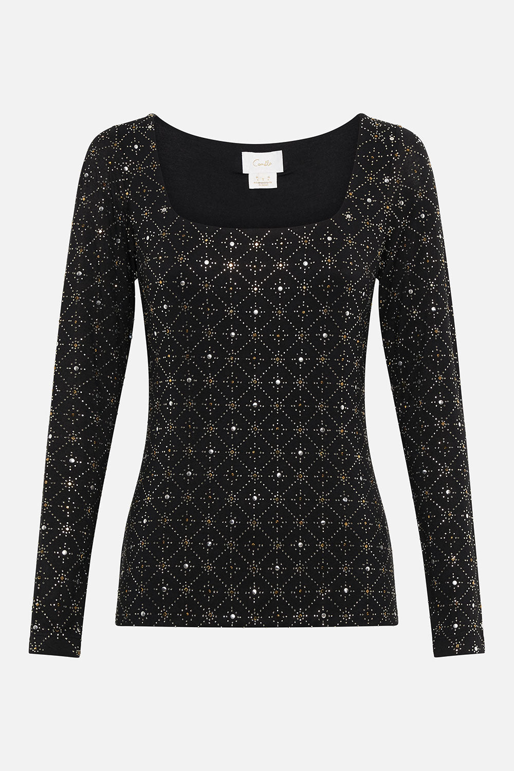 SQUARE NECK JERSEY TOP DANCE WITH DUENDE