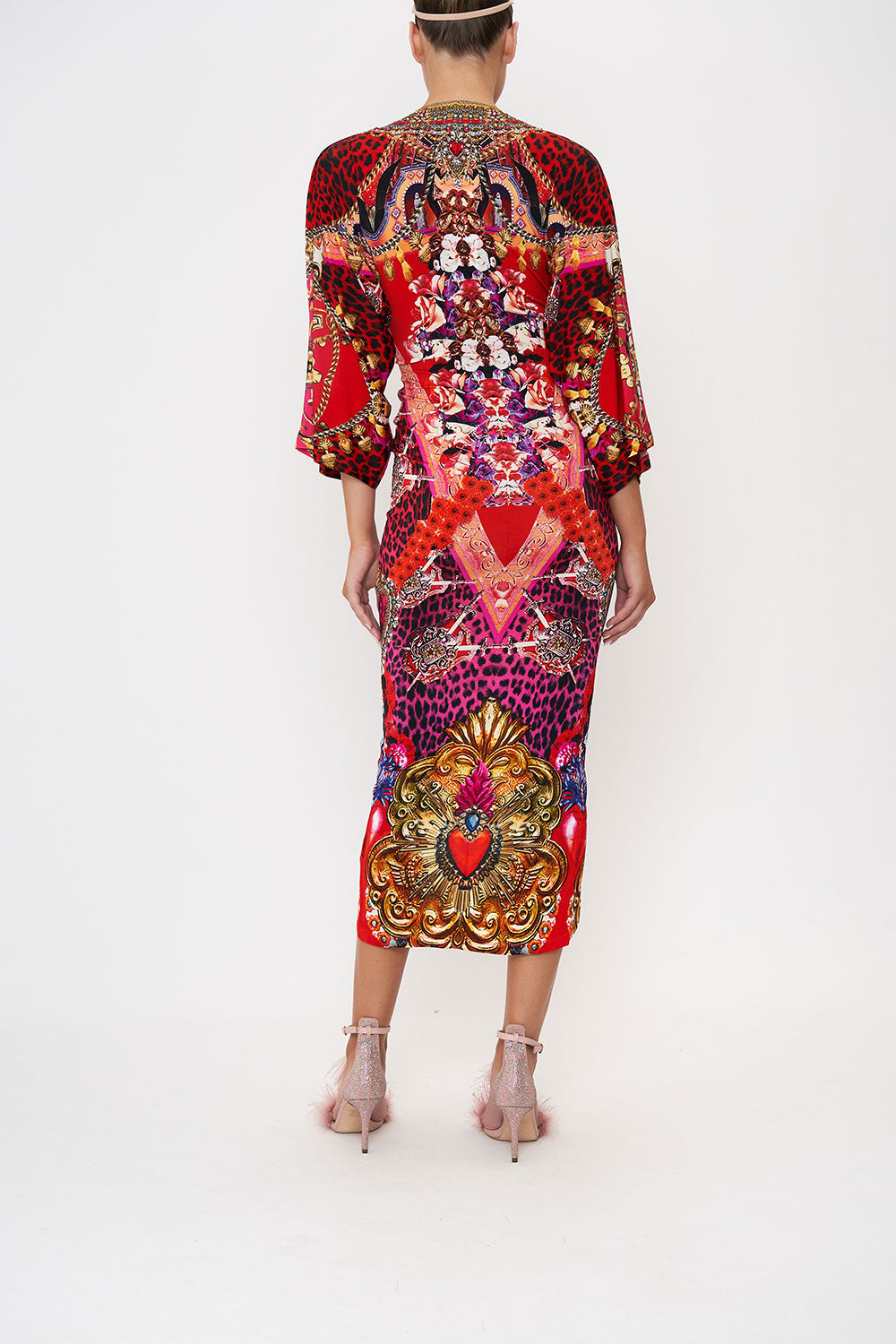 LONG SPLIT FRONT TWIST DRESS ARTESANIA MANIA