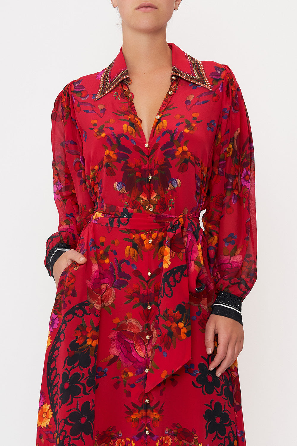 CURVED COLLAR SHIRT DRESS VIEW FROM THE VEIL