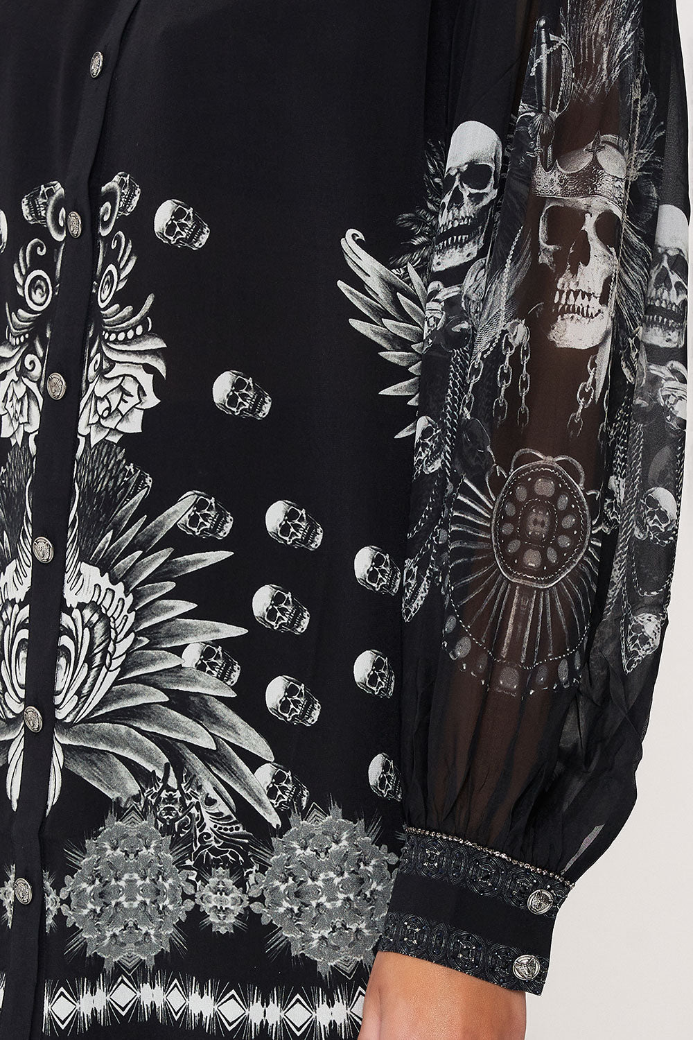 BLOUSON SLEEVE BLOUSE WITH YOKE ORDER OF DISORDER