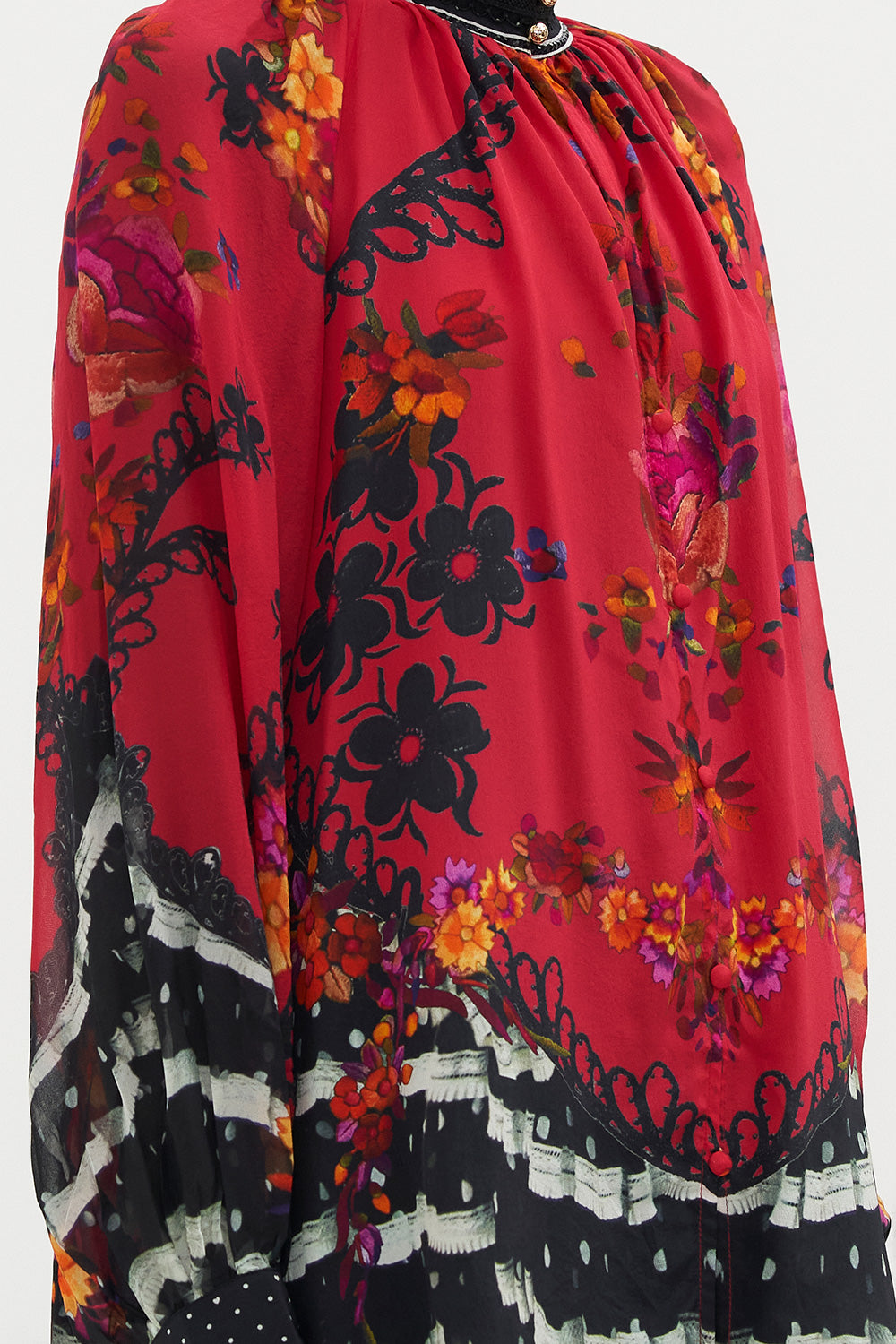 RAGLAN BUTTON UP SHIRT VIEW FROM THE VEIL