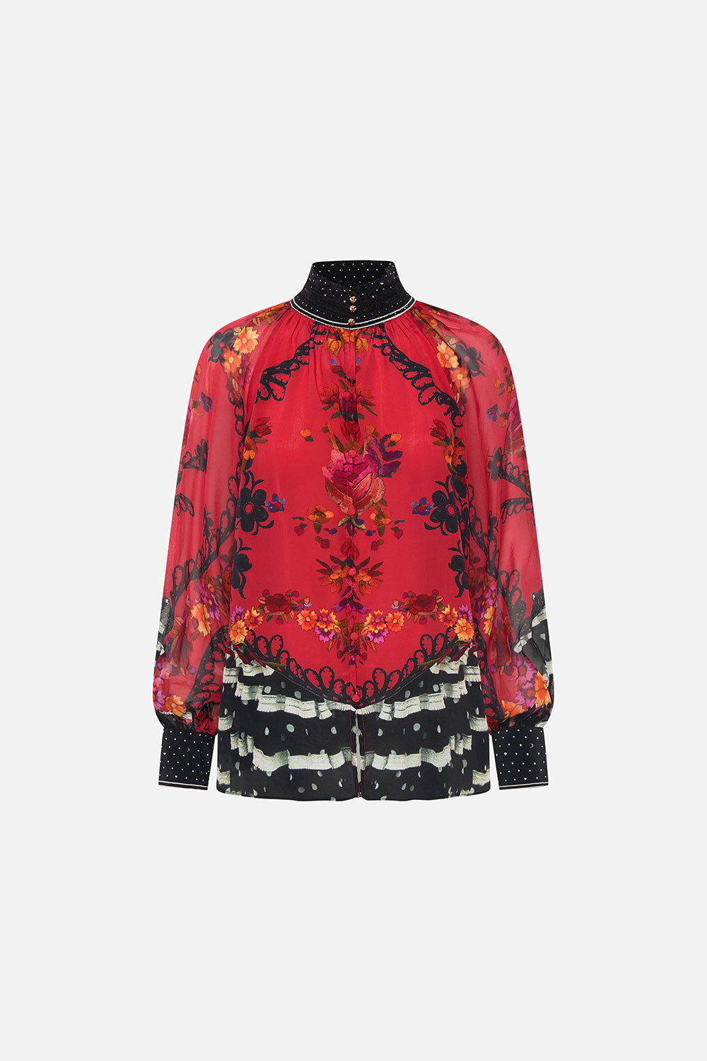 RAGLAN BUTTON UP SHIRT VIEW FROM THE VEIL