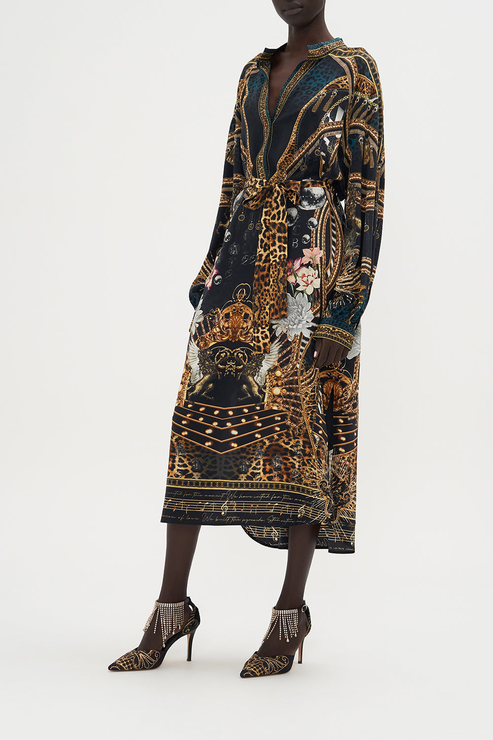 BLOUSON SLEEVE PLACKET DRESS ROCKSTAR ROYALTY