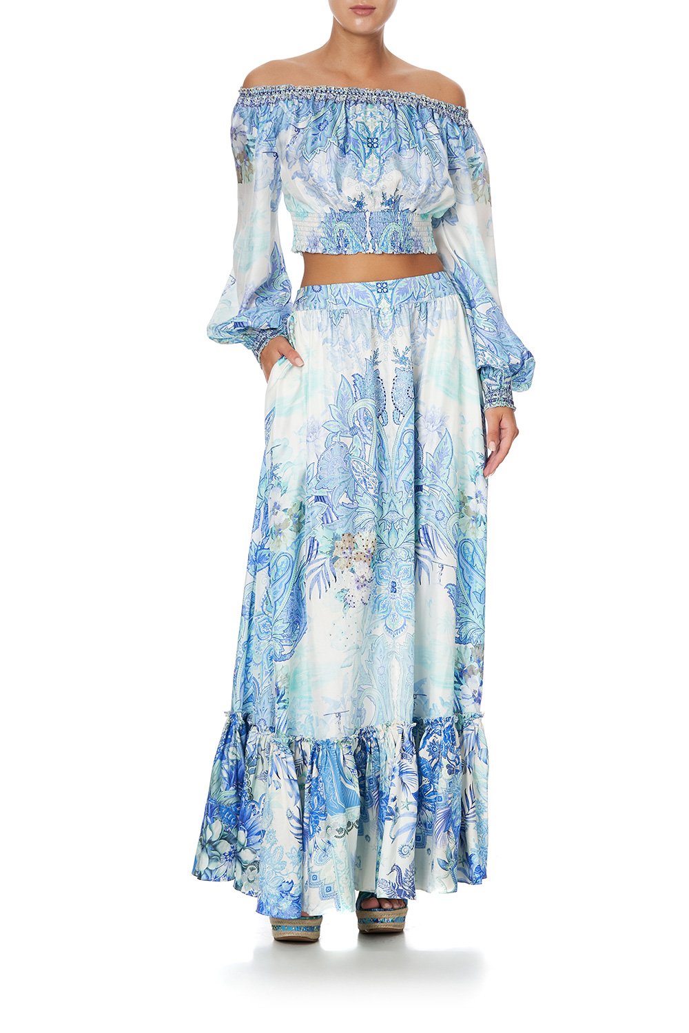 SHIRRED WAIST TOP CALI DREAMING