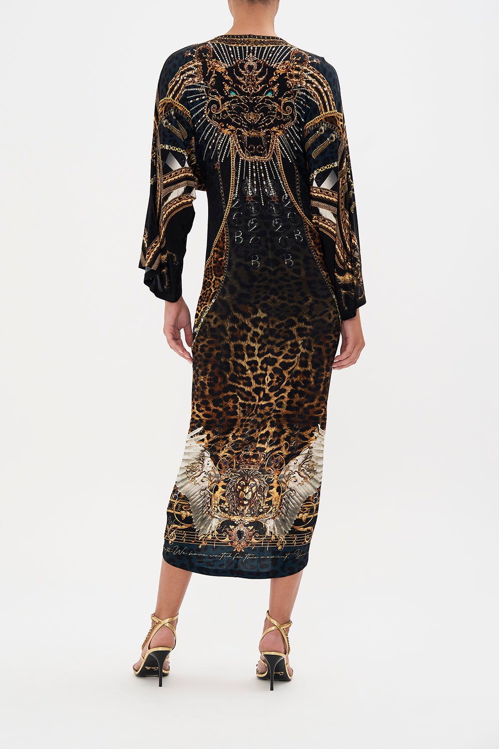 LONG SPLIT FRONT TWIST DRESS ROCKSTAR ROYALTY