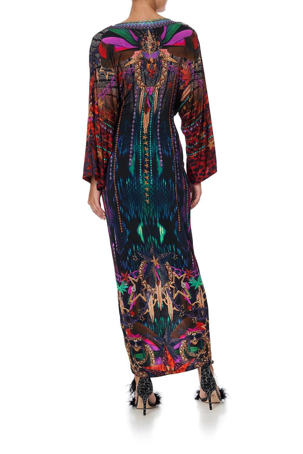 LONG SPLIT FRONT TWIST DRESS ROCKET WOMAN