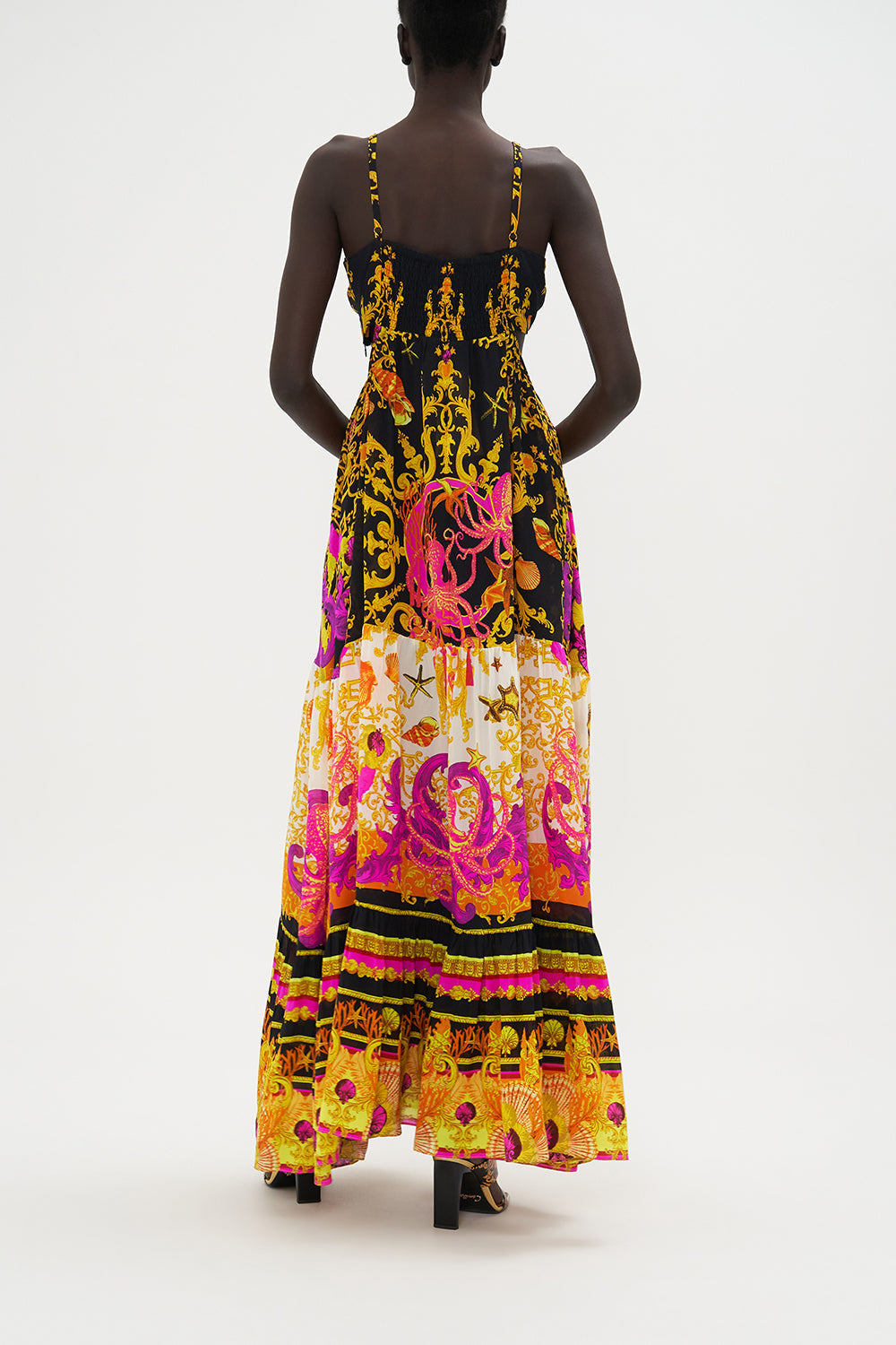 GATHERED CUT OUT DRESS OCTOPIA