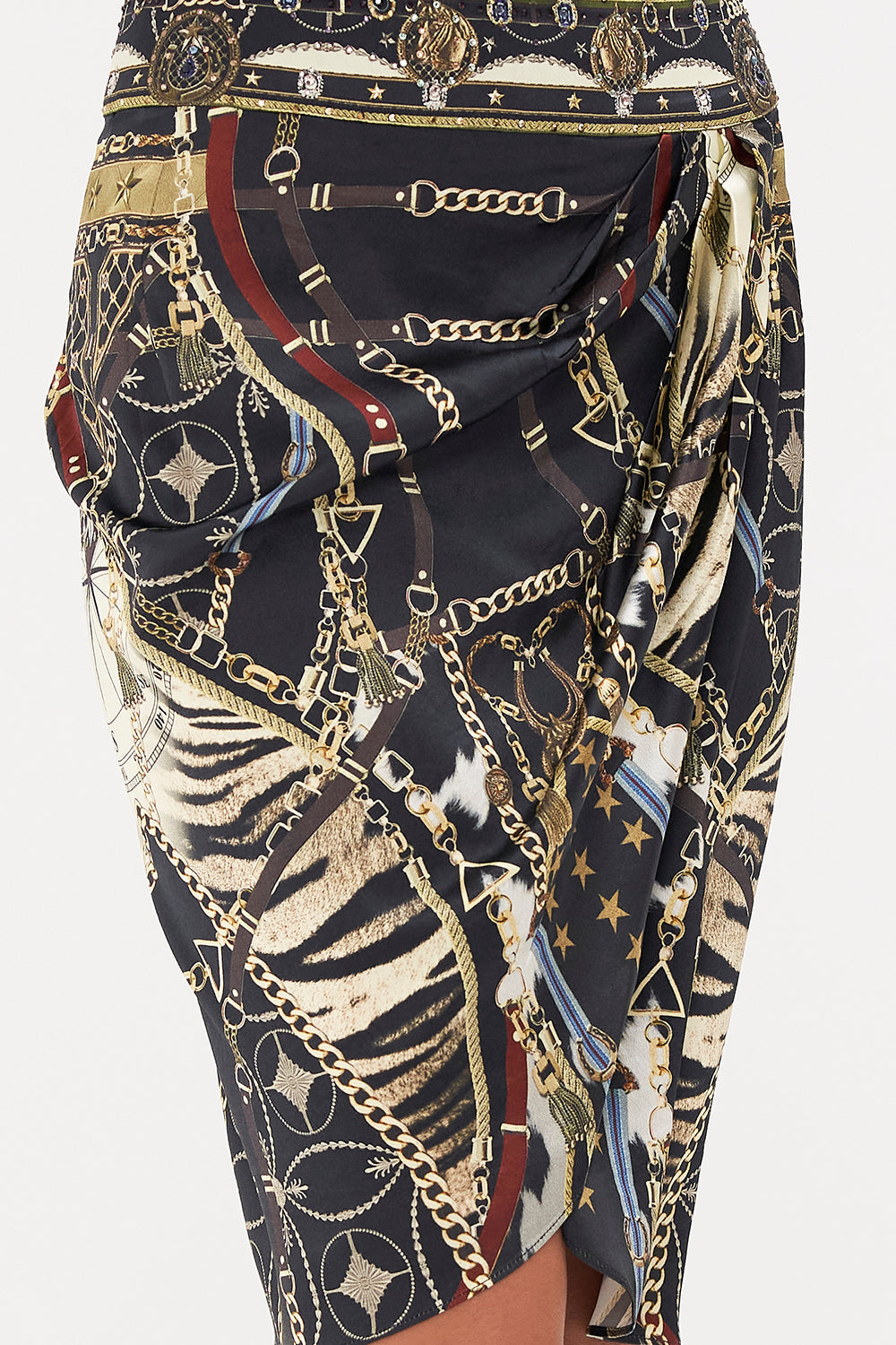 CROSS OVER DRAPED MINI SKIRT BOSS OF THE BRUMBIES