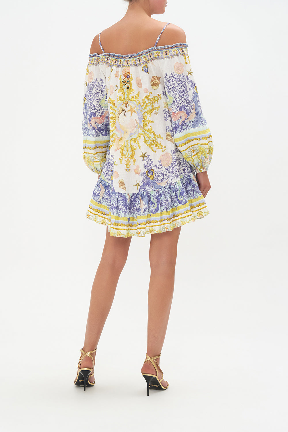 OFF SHOULDER DRESS WITH STRAPS STAR OF THE SEA