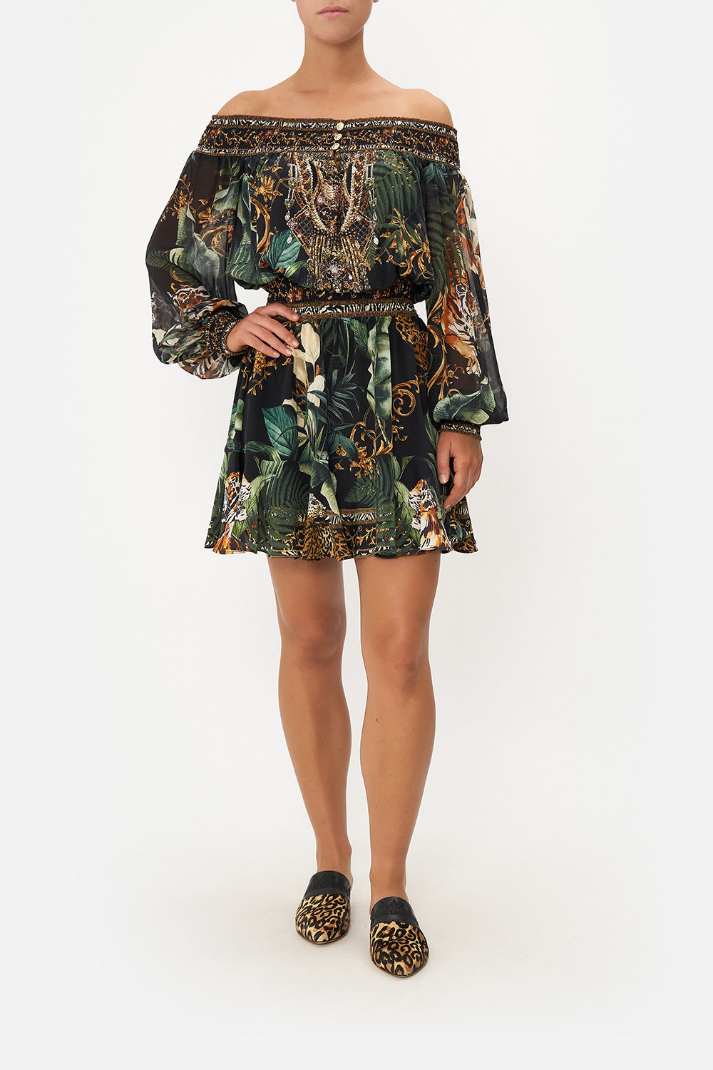 OFF SHOULDER SHORT DRESS EASY TIGER