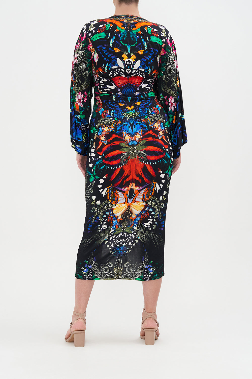 LONG SPLIT FRONT TWIST DRESS FLUTTER BY