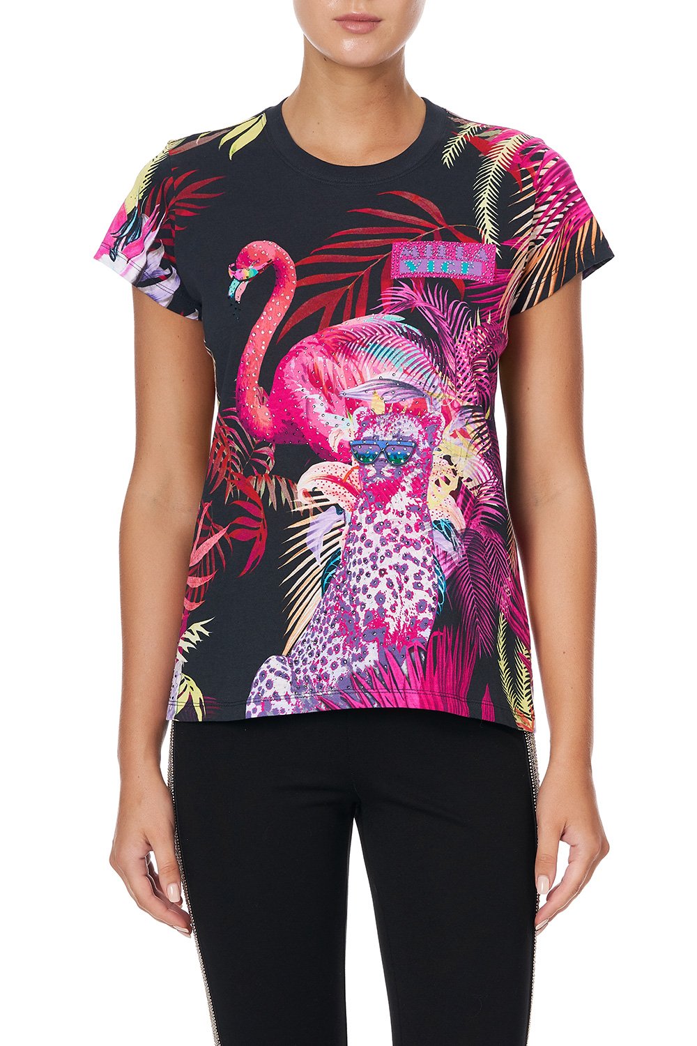 SLIM FIT ROUND NECK T-SHIRT SOUTH BEACH SUNRISE