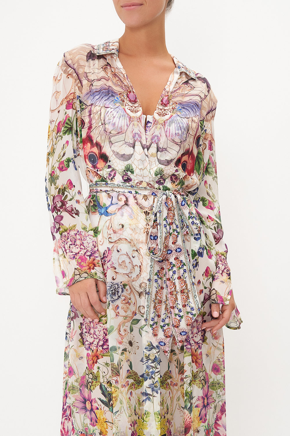 PRINTED TRENCH QUEENS BEE HIVE