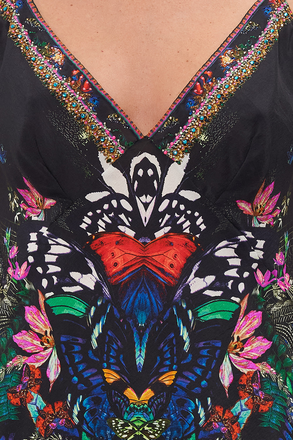 V NECK CAMI FLUTTER BY