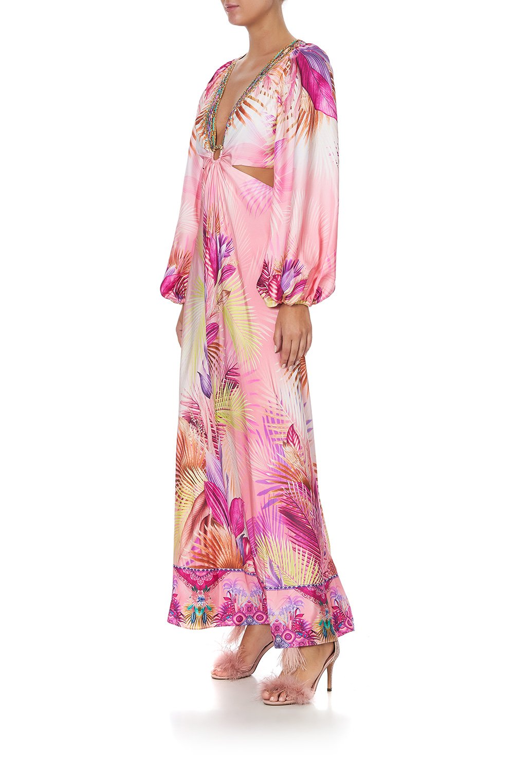 U-RING CUT OUT DRESS SOUTH BEACH SUNRISE