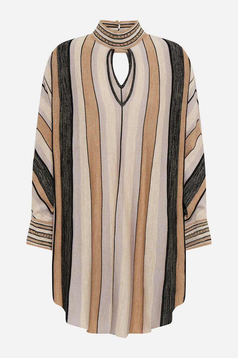 CREW NECK SHORT KNITTED KAFTAN MARE MYSTIQUE main image 1