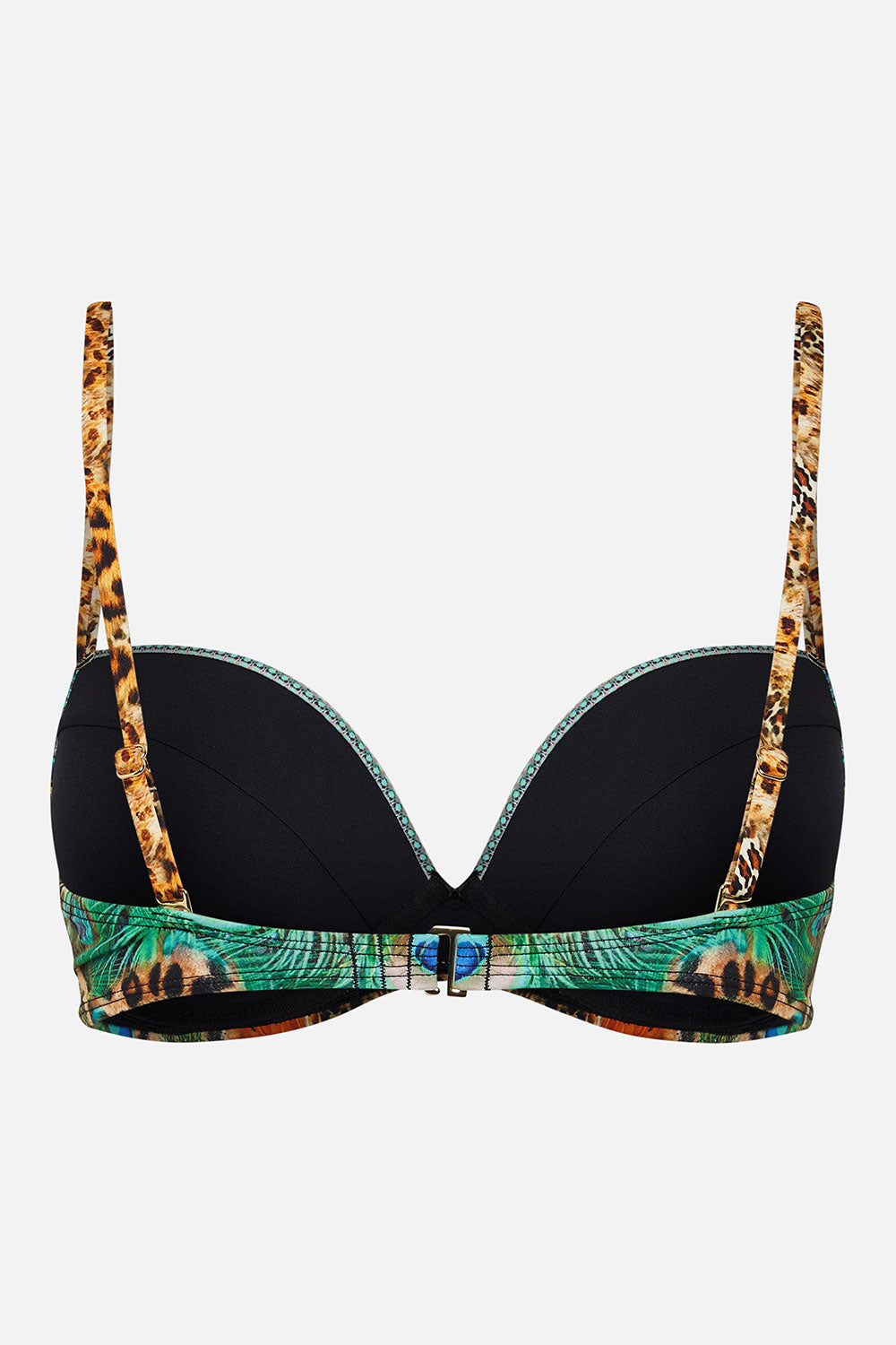 EMBELLISHED MOULDED PLUNGE BRA SURREALIST XANADU