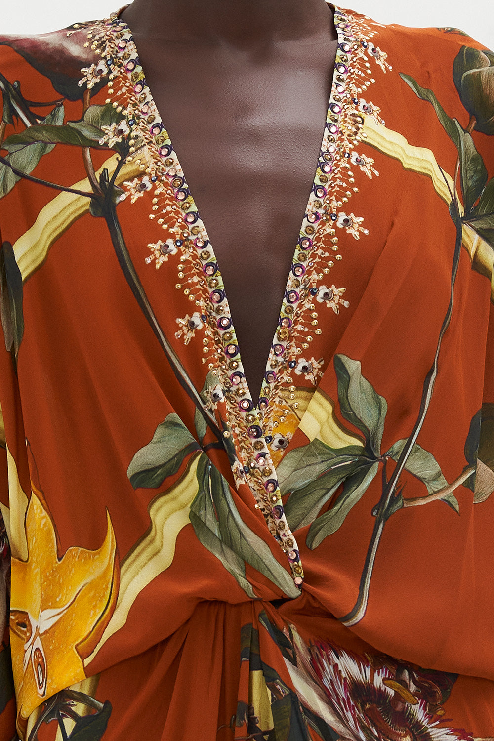 TWIST FRONT BATWING DRESS GARDEN OF EVE