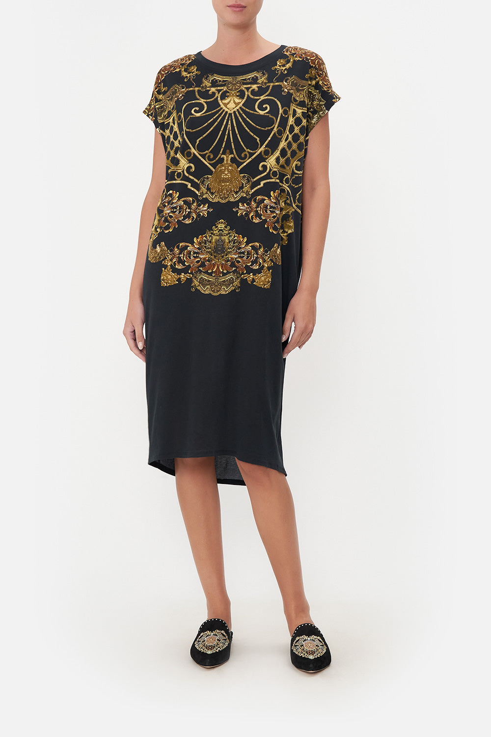 EXTENDED SHOULDER DRESS SHADOWS OF ARMADA LOUNGE