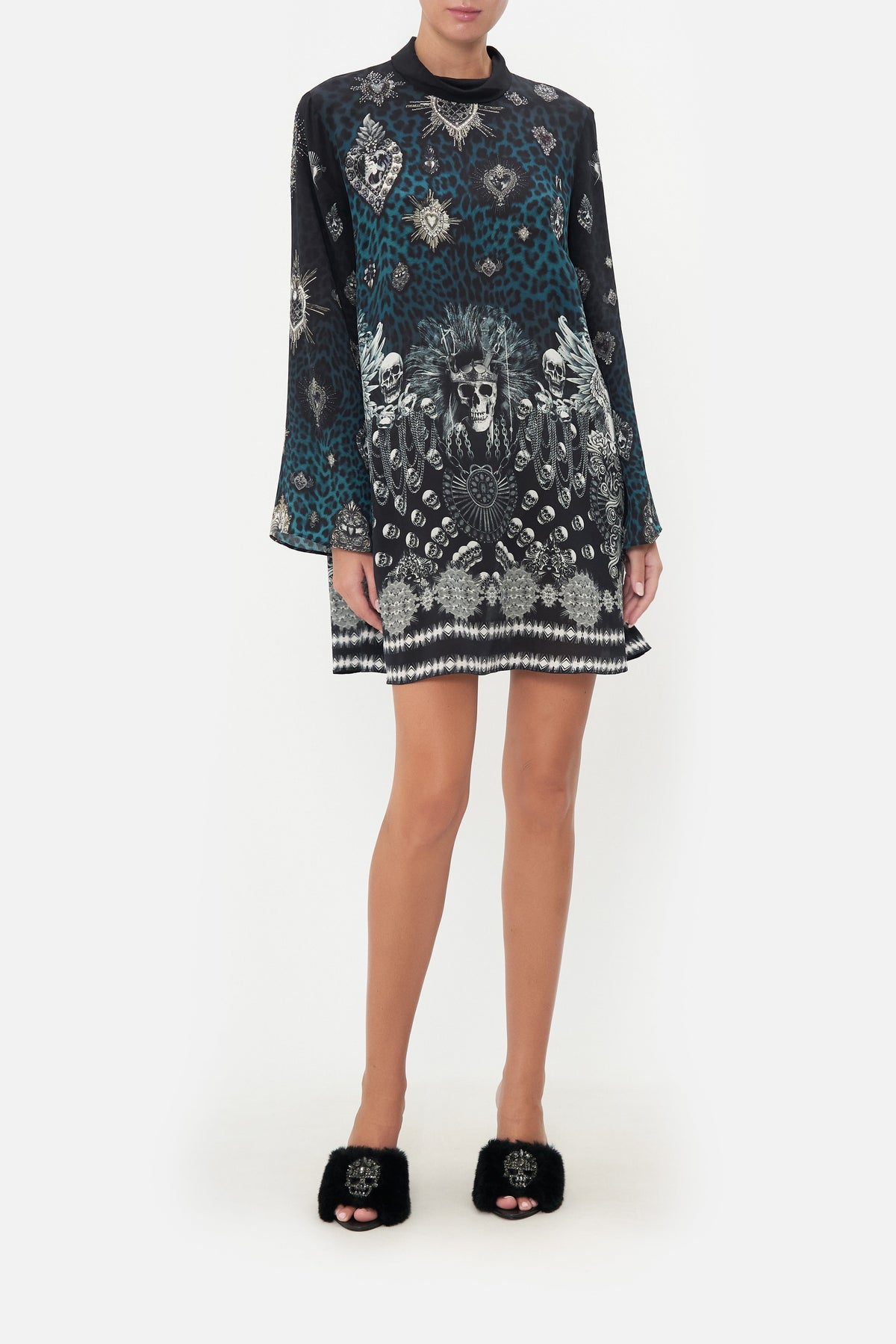 LONG SLEEVE SWING DRESS ANIMAL ANARCHY