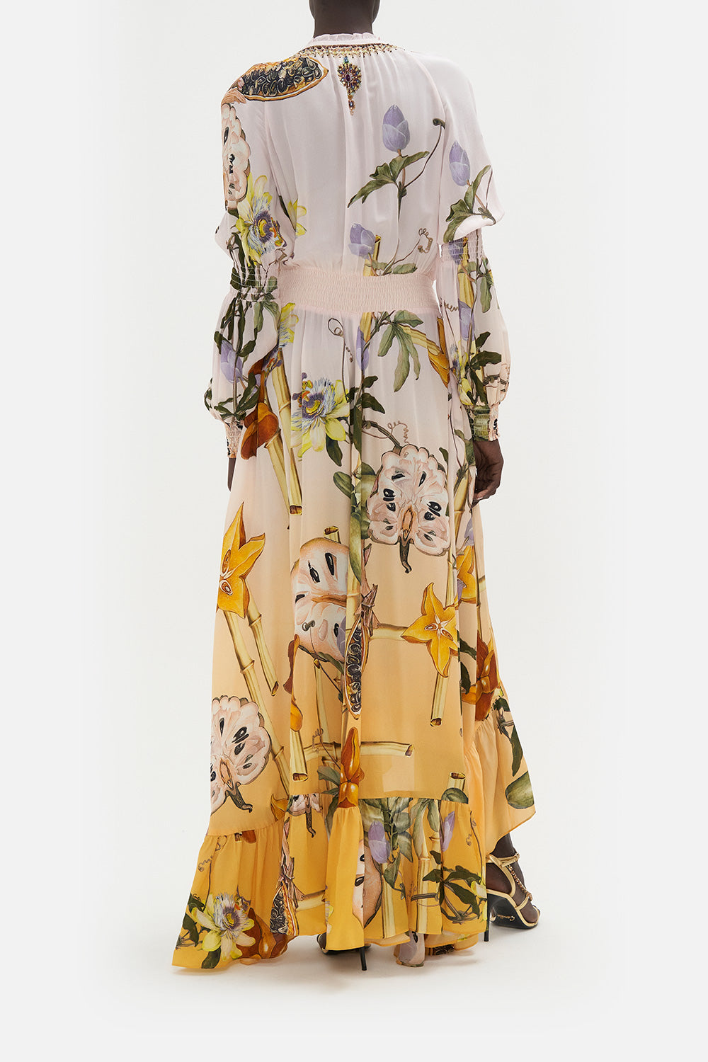 BLOUSON SLEEVE WRAP DRESS ORIGINAL SIN