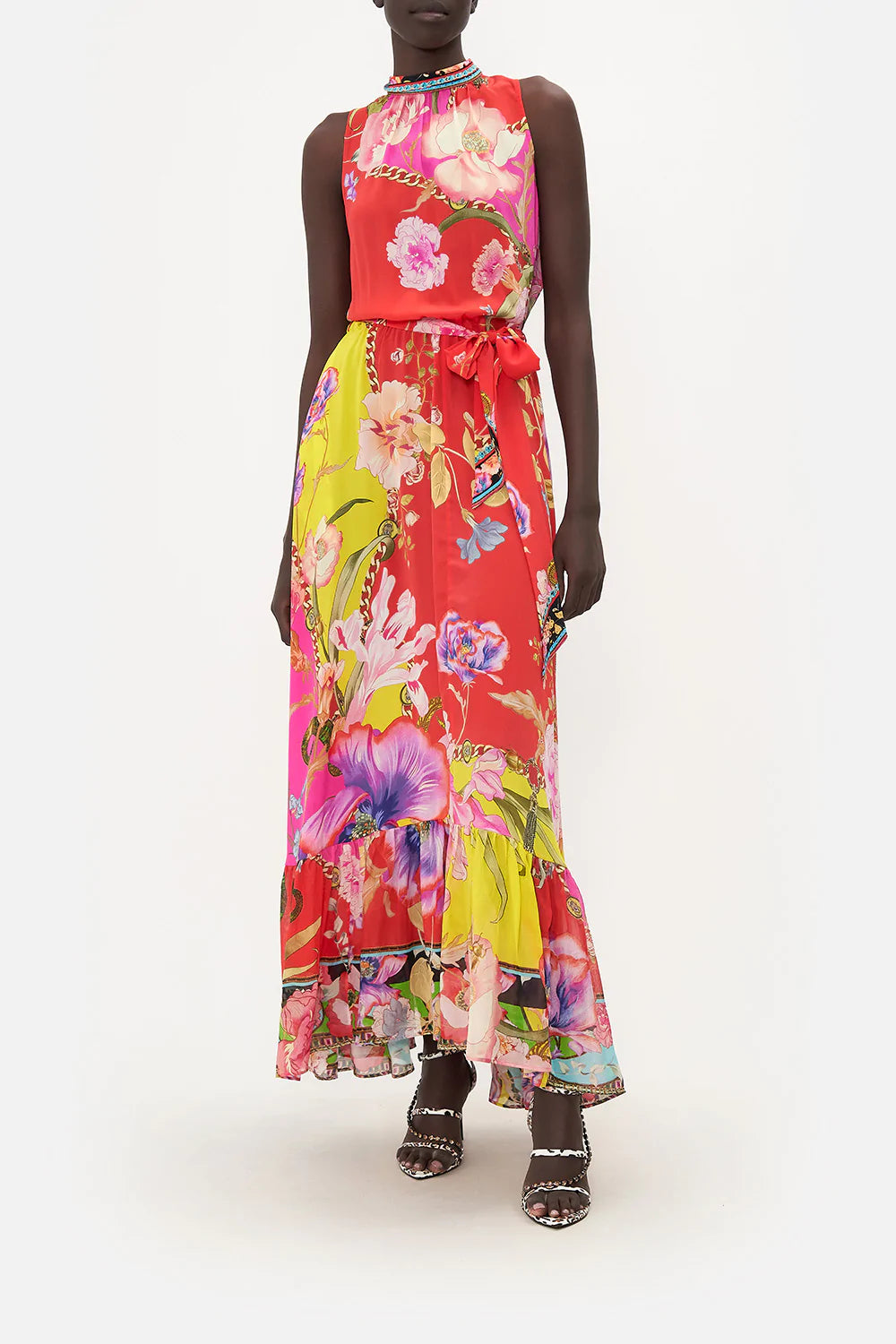 NECKTIE DRESS WITH ELASTICATED WAIST THE BEETLES