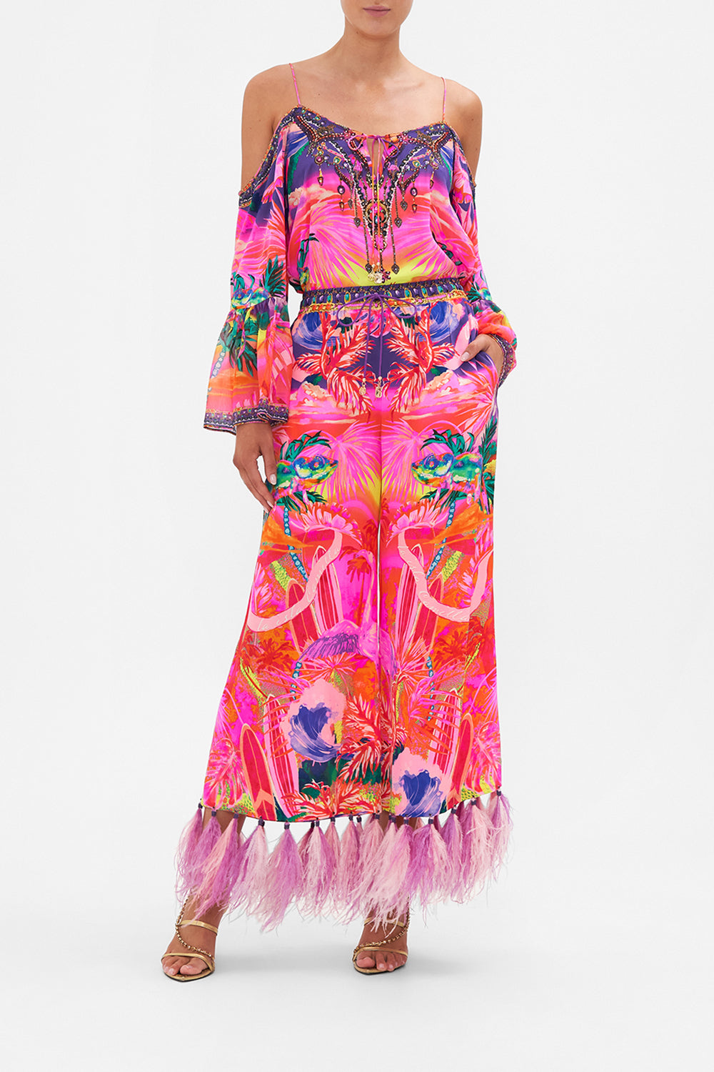 CROPPED LOUNGE PANT FLIGHT OF THE FLAMINGO