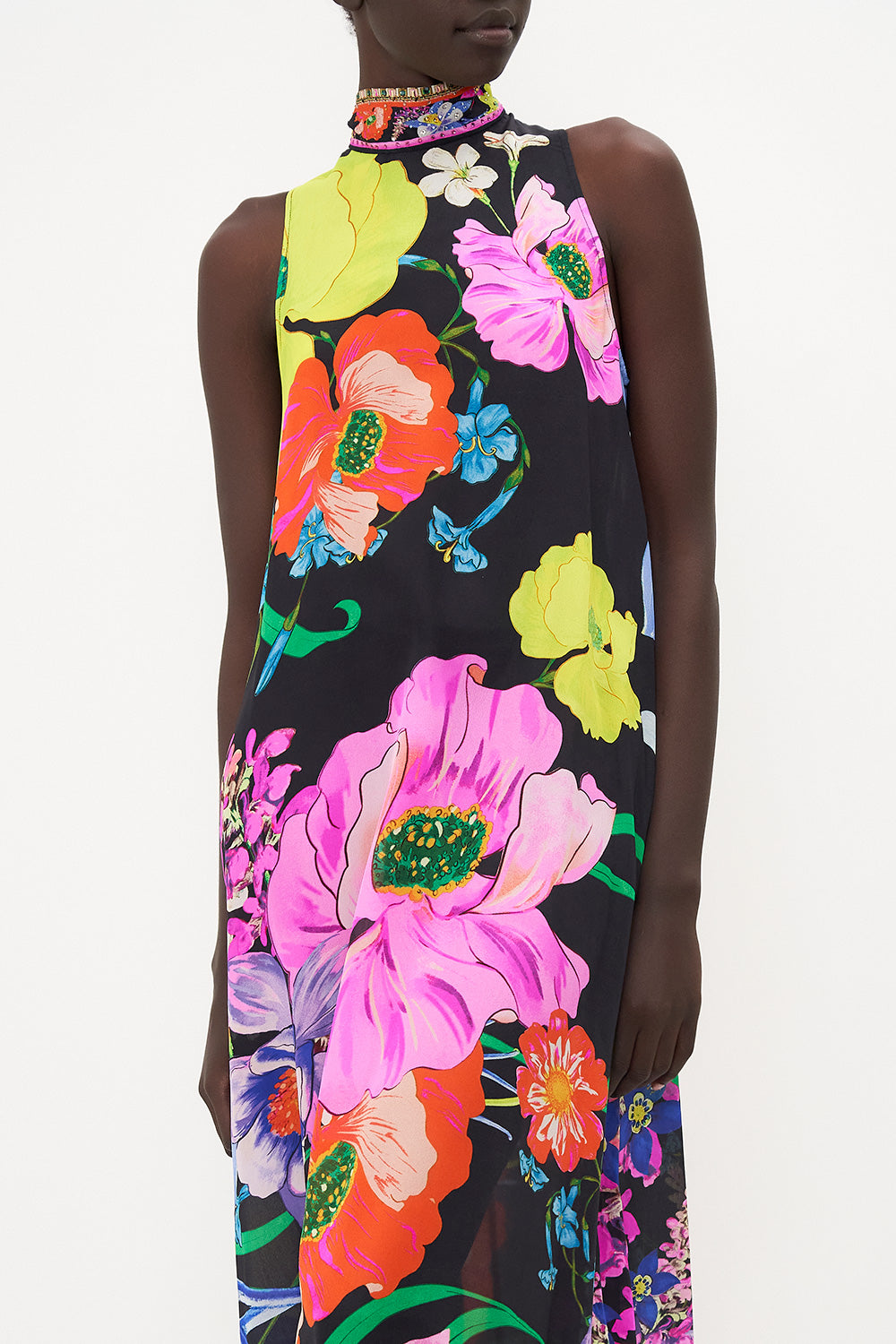 HIGH NECK DRESS WITH BACK NECK TIE AWAY WITH THE FAIRIES