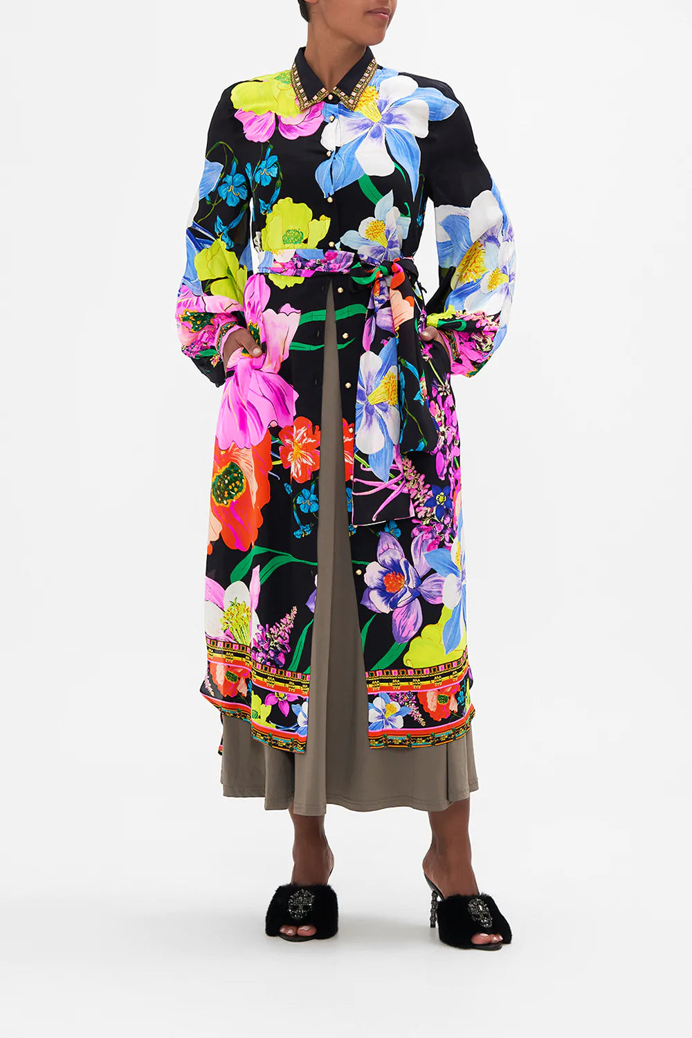 HIGH LOW MIDI SHIRT DRESS AWAY WITH THE FAIRIES