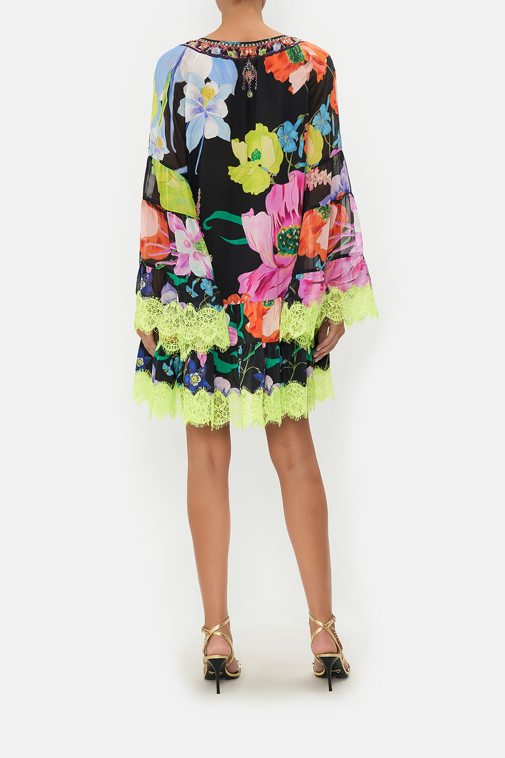 A-LINE GATHERED PANEL DRESS AWAY WITH THE FAIRIES