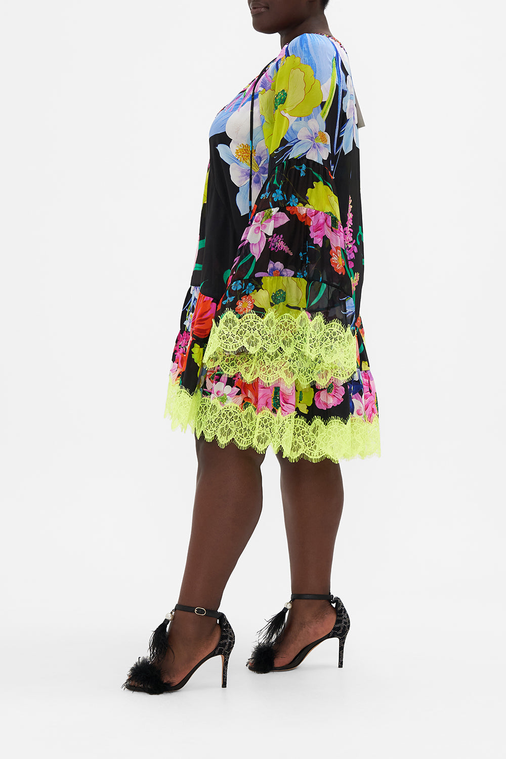 A-LINE GATHERED PANEL DRESS AWAY WITH THE FAIRIES