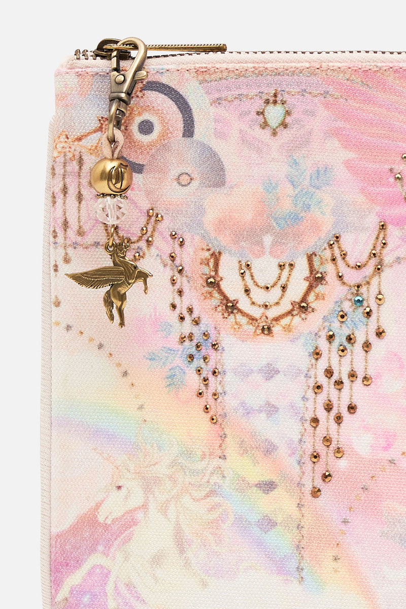 SMALL CANVAS CLUTCH LOVE ON THE WING