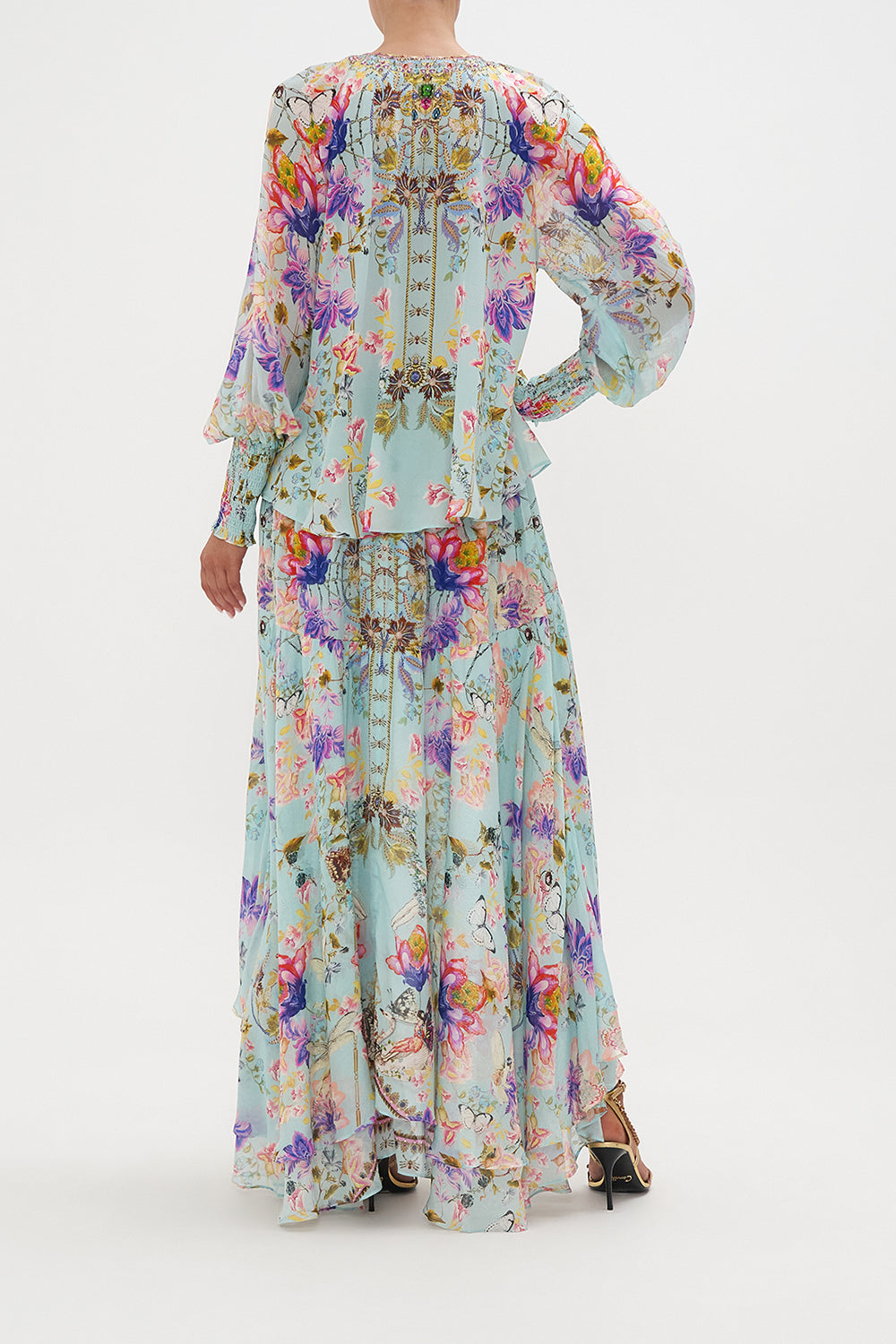 SHIRRED CUFF BLOUSE LOVE WEB