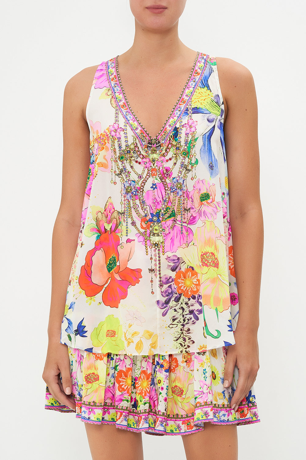 V NECK BUTTON BACK TOP FAIRY GANG