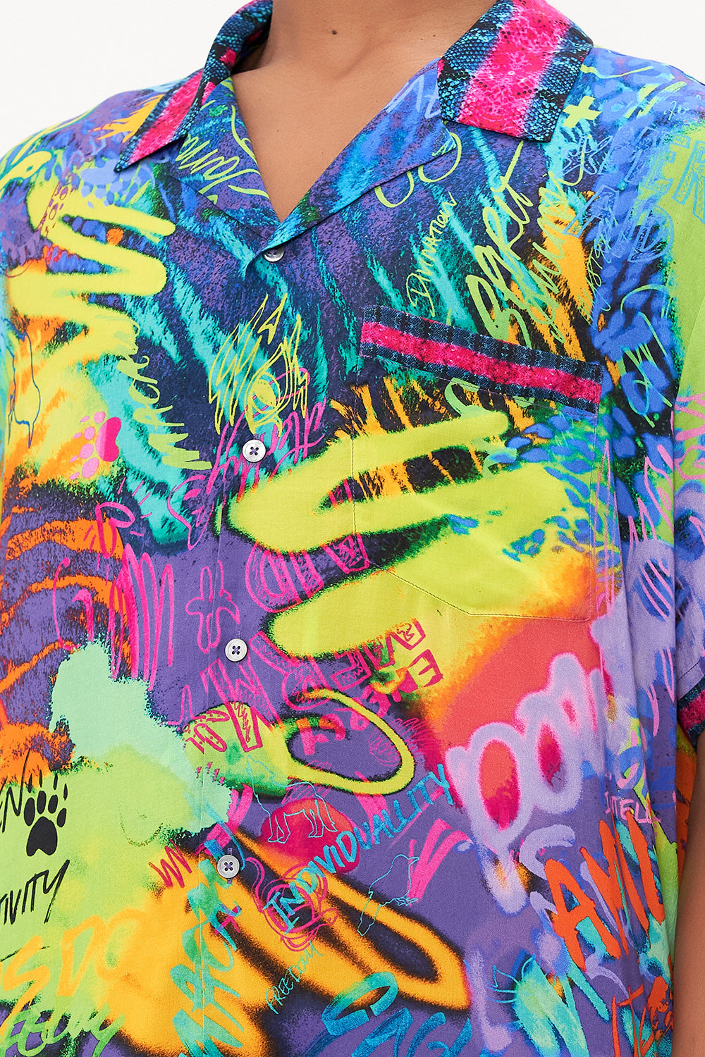 SHORT SLEEVE CAMP COLLARED SHIRT MOTHER EARTHS ARMY