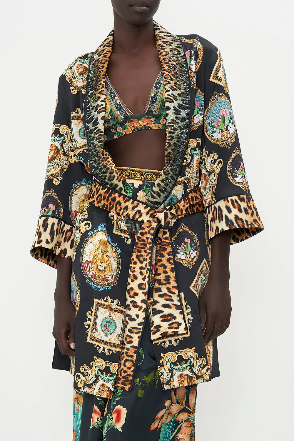 ROLL COLLAR PAJAMA JACKET FEARLESS FELIS