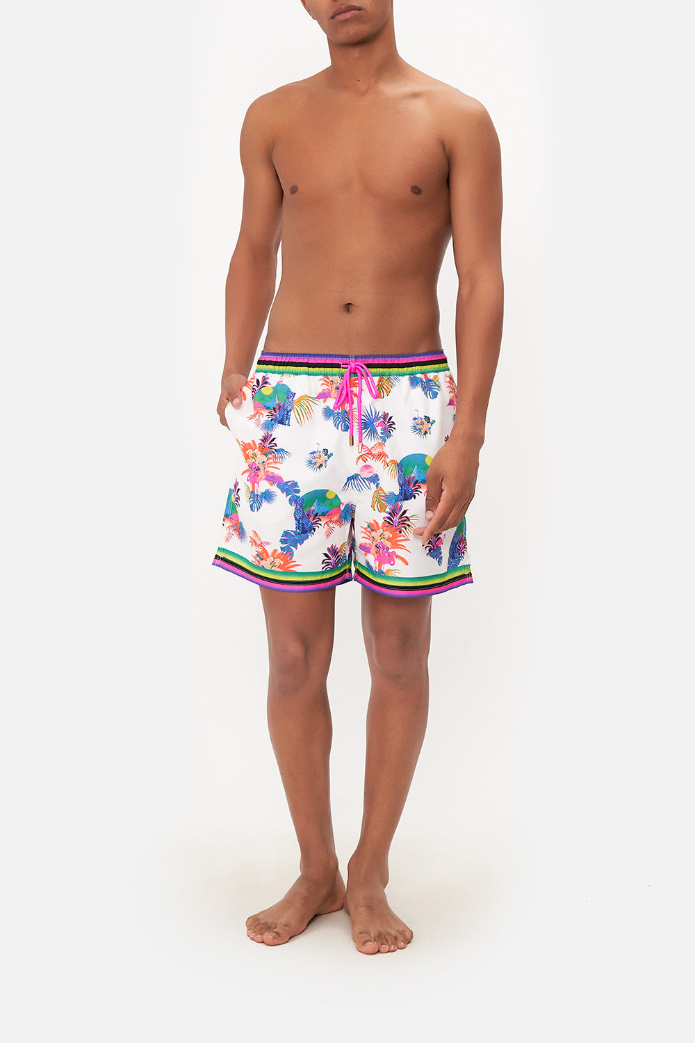ELASTIC WAIST BOARDSHORT FLAMENCO FLAMINGO