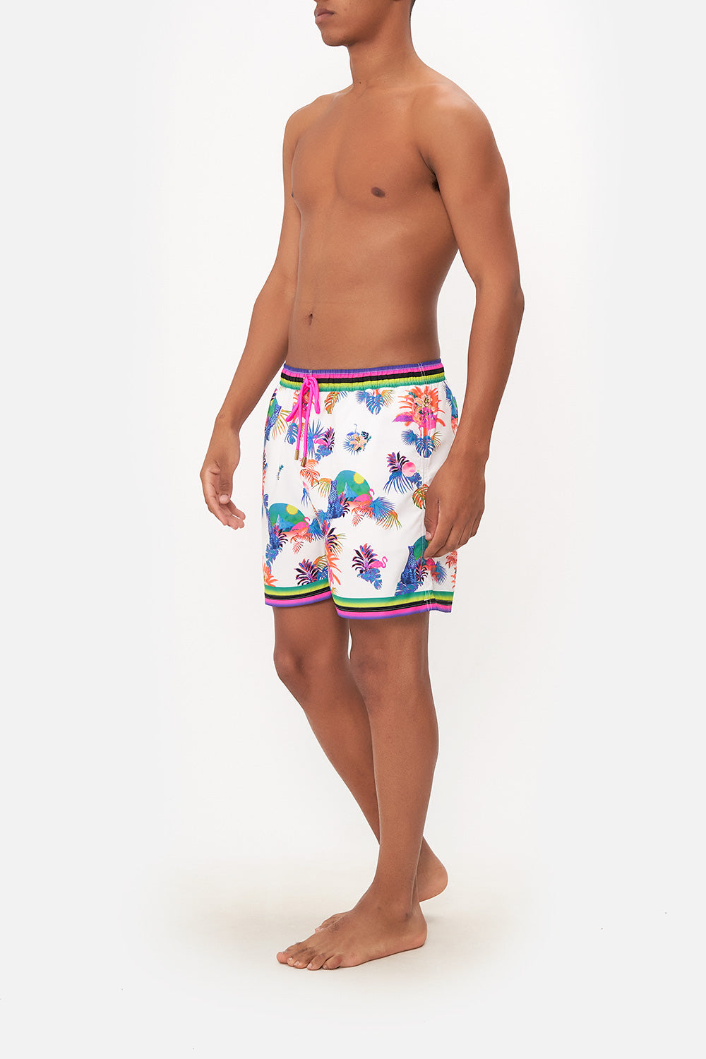 ELASTIC WAIST BOARDSHORT FLAMENCO FLAMINGO