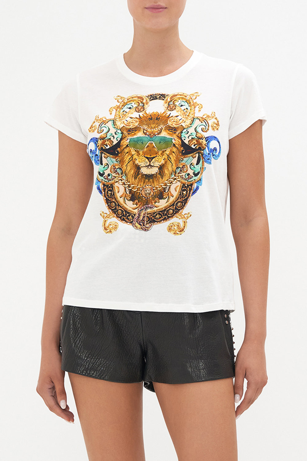 SLIM FIT ROUND NECK T-SHIRT ROYALTY LOYALTY